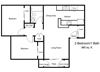 2 Bedroom Floor Plan